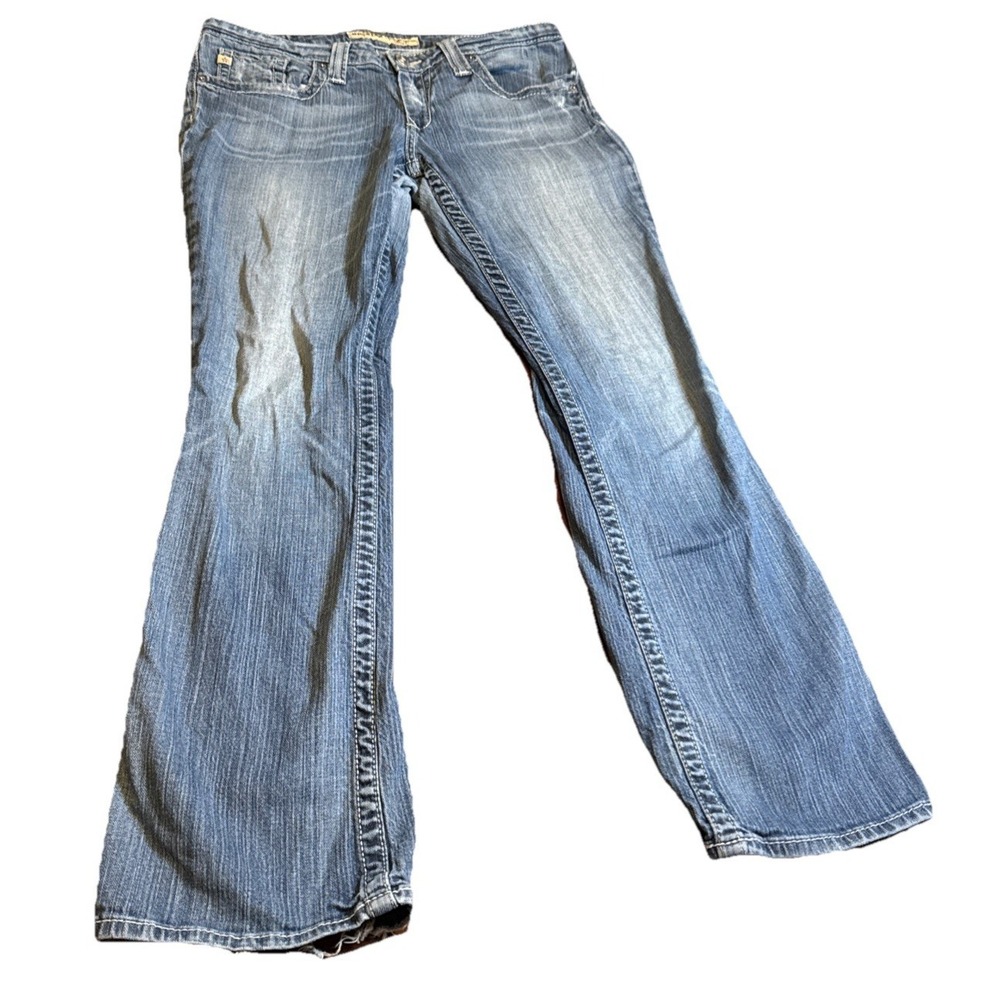 Big Star Maddie Boot Jeans Womens 30R Distressed Embroidered Pockets Y2K